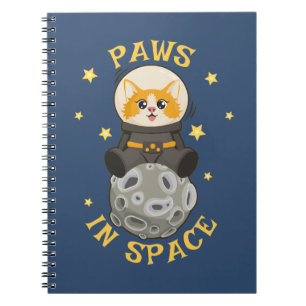 Carnet Chat amusant dans l'espace Chat Astronaute Animal 