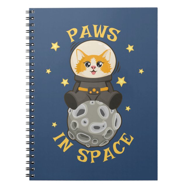 Carnet Chat amusant dans l'espace Chat Astronaute Animal  (Devant)