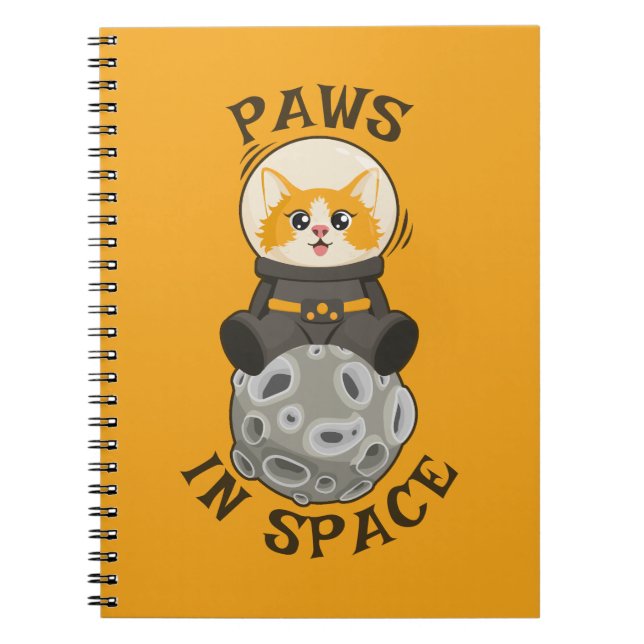 Carnet Chat amusant dans l'espace Chat Astronaute Animal  (Devant)