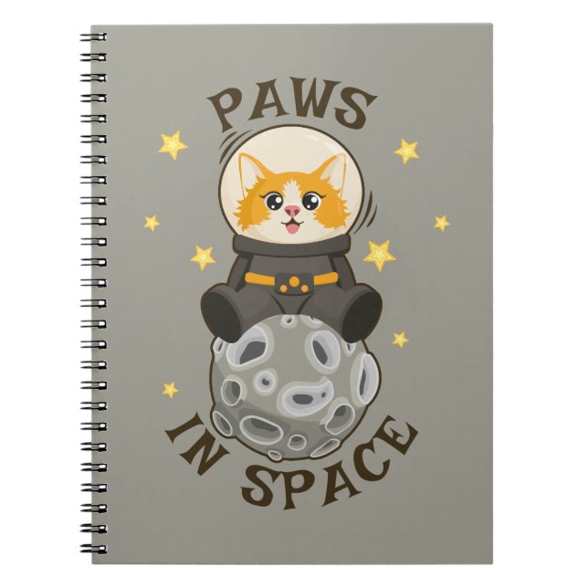 Carnet Chat amusant dans l'espace Chat Astronaute Animal  (Devant)