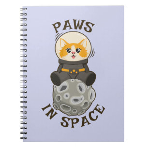 Carnet Chat amusant dans l'espace Chat Astronaute Animal 