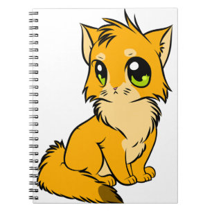 Carnet Chat Anime Cute Kitten Figure Line Art