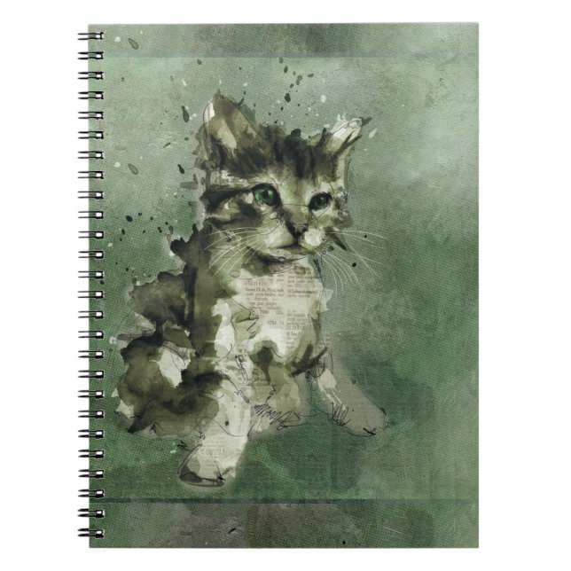 Carnet Chat aquarelle (Devant)