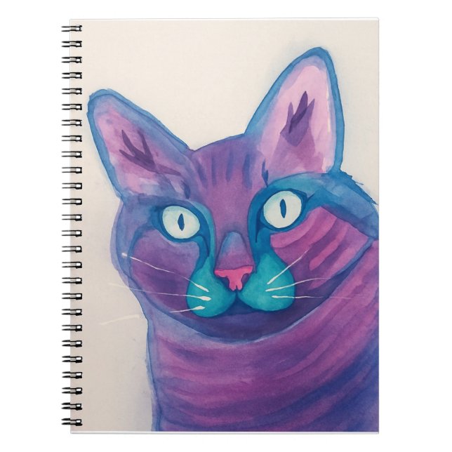 Carnet Chat aquarelle (Devant)