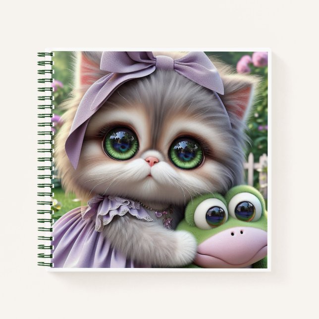 Carnet Chat avec Grenouille, par Natasha Us   (Devant)