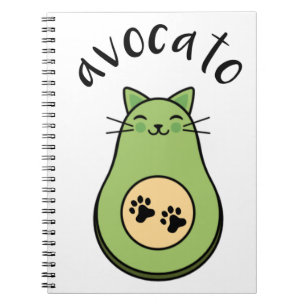 Carnet Chat Avocado Avato
