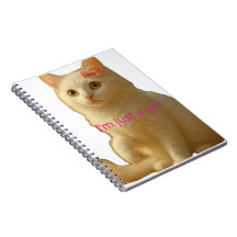 Chat Blanc Mignon "Je Suis Qu'une Fille" Esthétiqu
