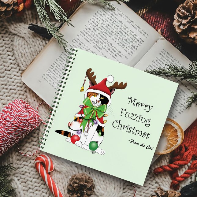 Carnet Chat Calico de Noël amusant (Créateur téléchargé)