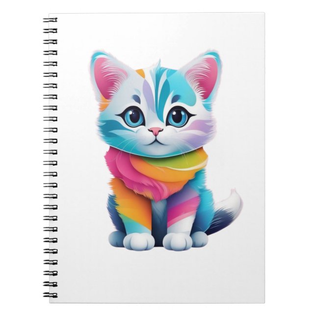 Carnet chat coloré (Devant)