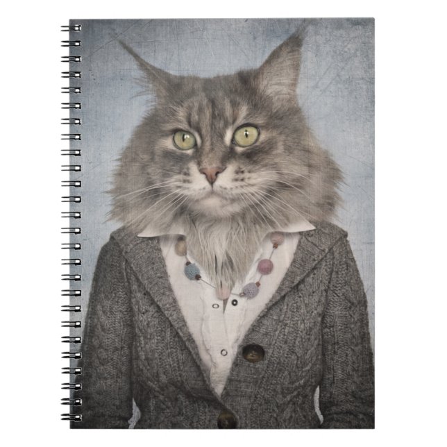 Carnet Chat dans des vêtements (Devant)