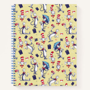 Carnet Chat dans le Chapeau Motif Jaune