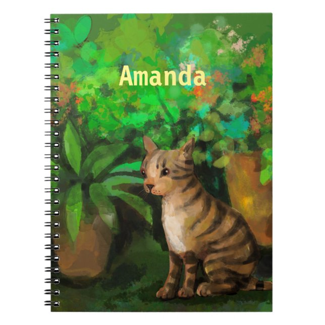 Carnet Chat dans le jardin (Devant)