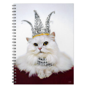 Carnet Chat dans une couronne