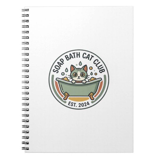 Carnet Chat de bain savon - Art vectoriel Chat de bain sa (Devant)