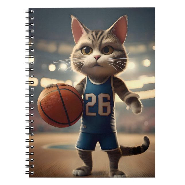 Carnet Chat de basket-ball, (Devant)
