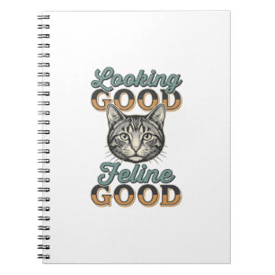 Carnet Chat de design vintage Féminin de bonne mine_1