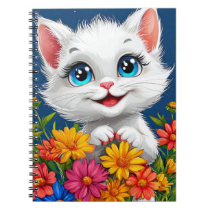 Carnet Chat de dessin animé adorable