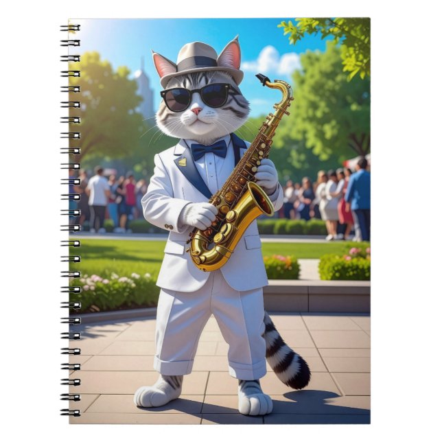Carnet Chat de jazz cool (Devant)