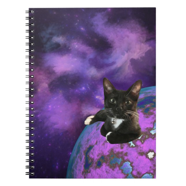 Carnet Chat de la galaxie violette (Devant)