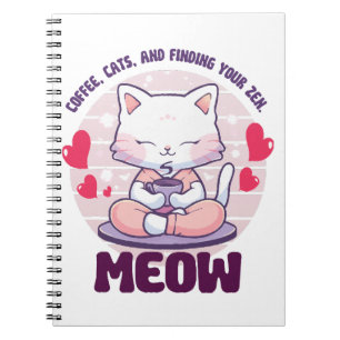 Carnet Chat de méditation - Chat Kawaii