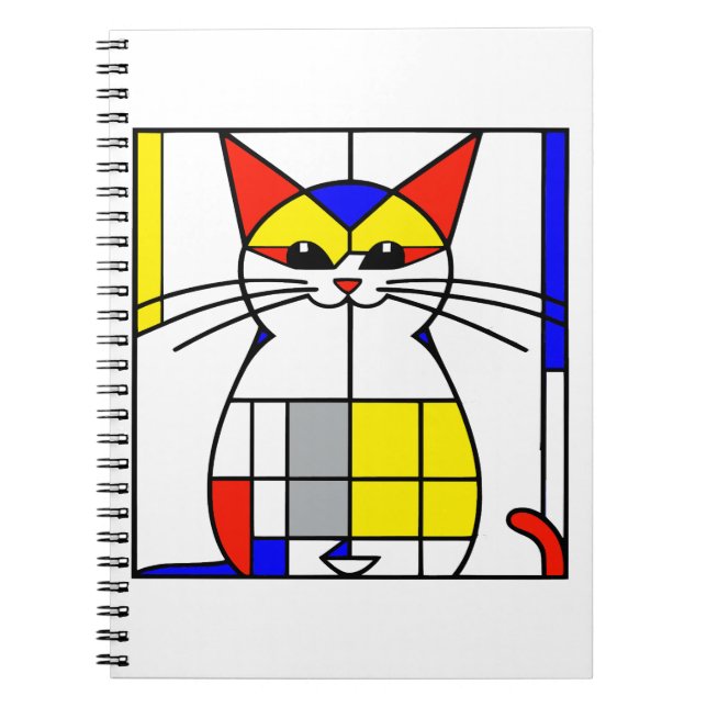 Carnet Chat de Mondrian (Devant)
