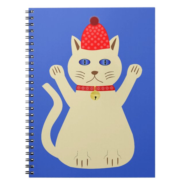 Carnet Chat de Noël mignon (Devant)