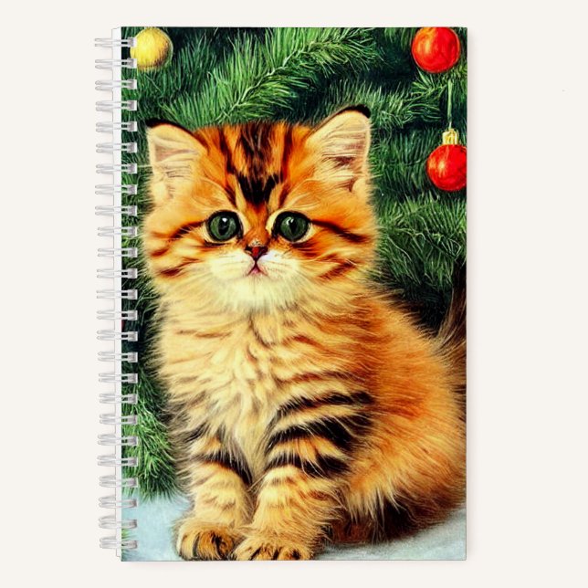 Carnet Chat de Noël Vintage (Recto)