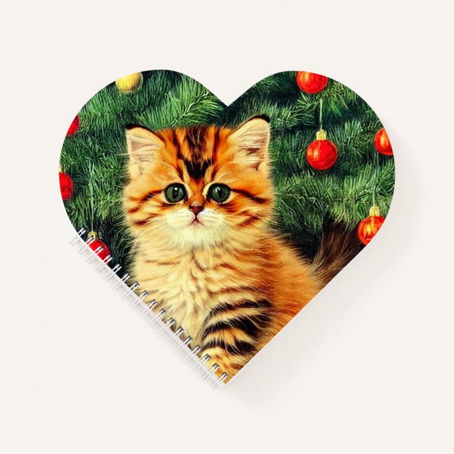Carnet Chat de Noël Vintage (Devant)