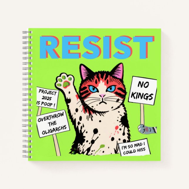 Carnet Chat de protestation de résistance  (Devant)