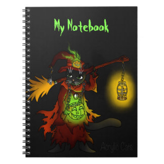 Carnet Chat de sorcière noire d'Halloween