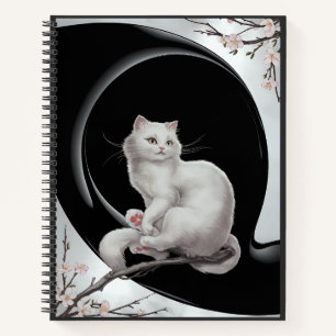 Carnet chat de style ukiyo japonais