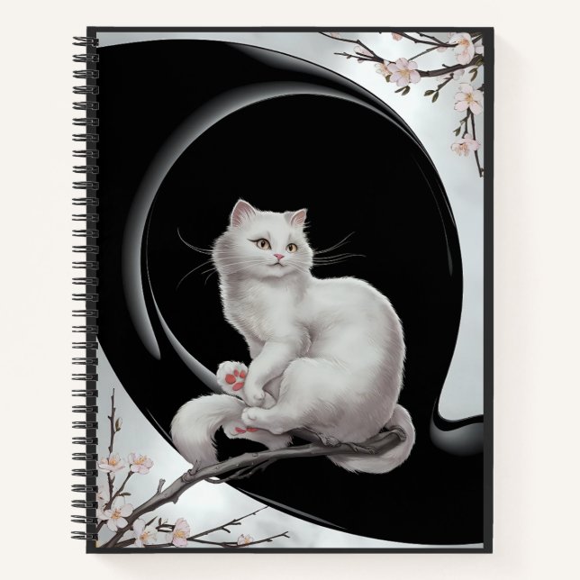 Carnet chat de style ukiyo japonais (Devant)