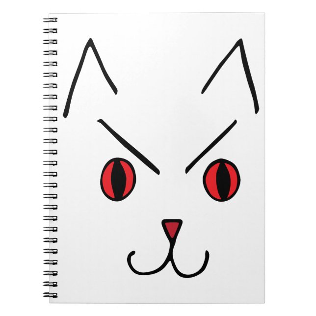 Carnet Chat démon en colère (Devant)