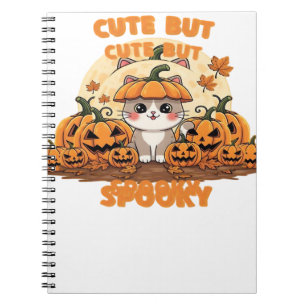 Carnet Chat d'Halloween mignon avec citrouilles – Kawaii