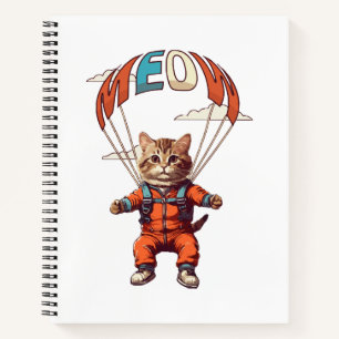 Carnet Chat drôle de parachutisme