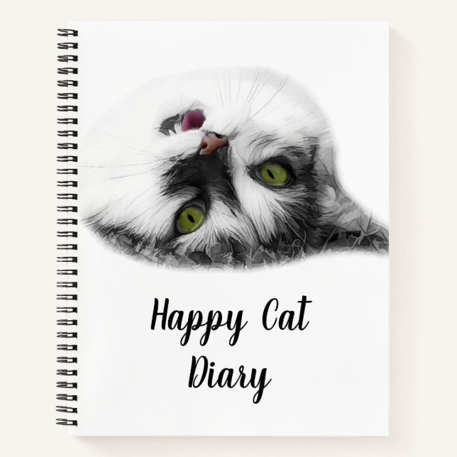 Carnet Chat drôle élégant (Devant)