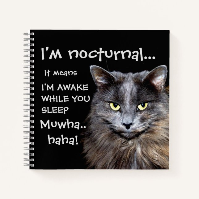 Carnet Chat Drôle est un Mal Nocturne Rire  (Devant)