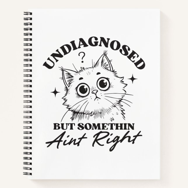 Carnet Chat drôle non diagnostiqué mais quelque chose ne  (Devant)