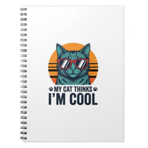 Carnet Chat Drôle Pense Que Je Suis Cool Vintage