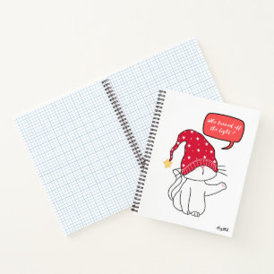 Carnet chat drôle, qui a éteint la lumière?