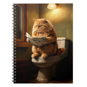 Carnet Chat drôle sur Toilet Humour De Salle De Bains