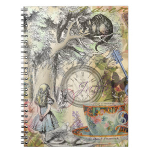 Carnet Chat du Cheshire Alice au Pays des Merveilles Clas