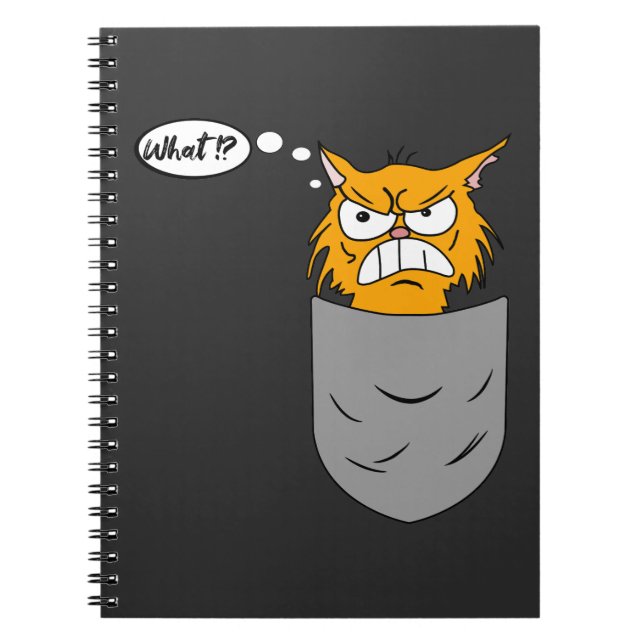 Carnet Chat en colère dans la poitrine (Devant)