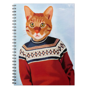 Carnet Chat en pull-over