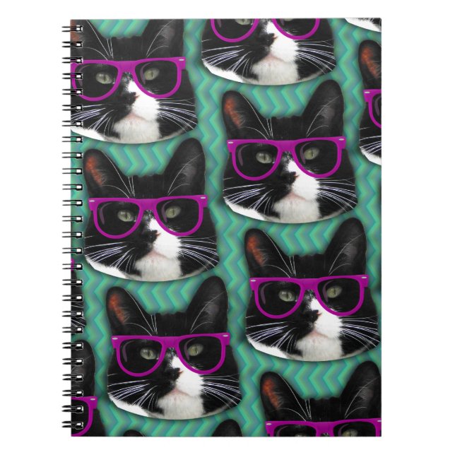 Carnet Chat Epic Avec Lunettes Photo Motif Art (Devant)