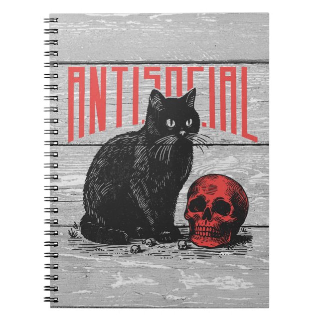 Carnet Chat et crâne antisociaux (Devant)