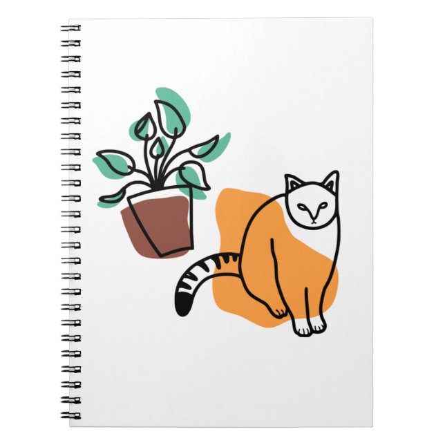 Carnet Chat et le plante (Devant)