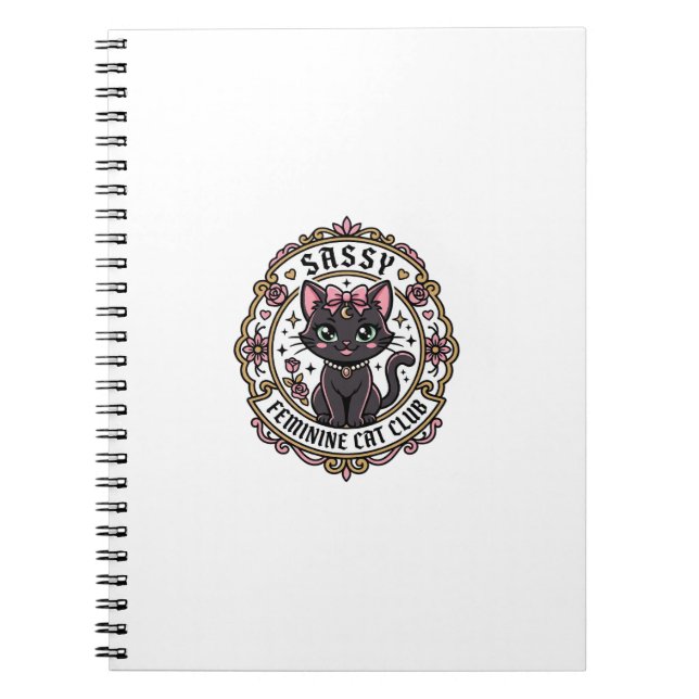 Carnet Chat Féminin Impertinent Design Amusant pour Amate (Devant)