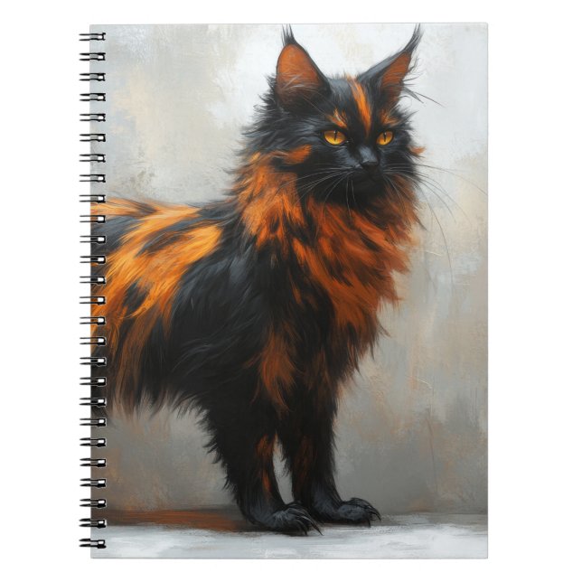 Carnet Chat flufflye maine coon  (Devant)
