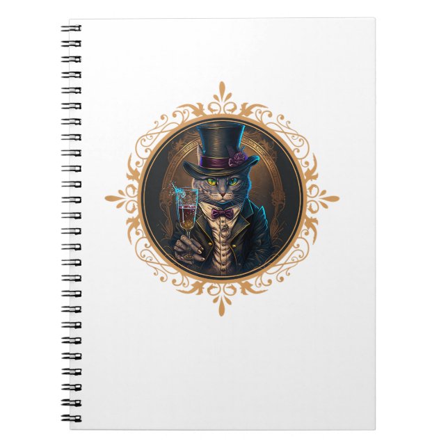 Carnet Chat Gangsters de Chat Classy Mood Rétro Chat Dans (Devant)